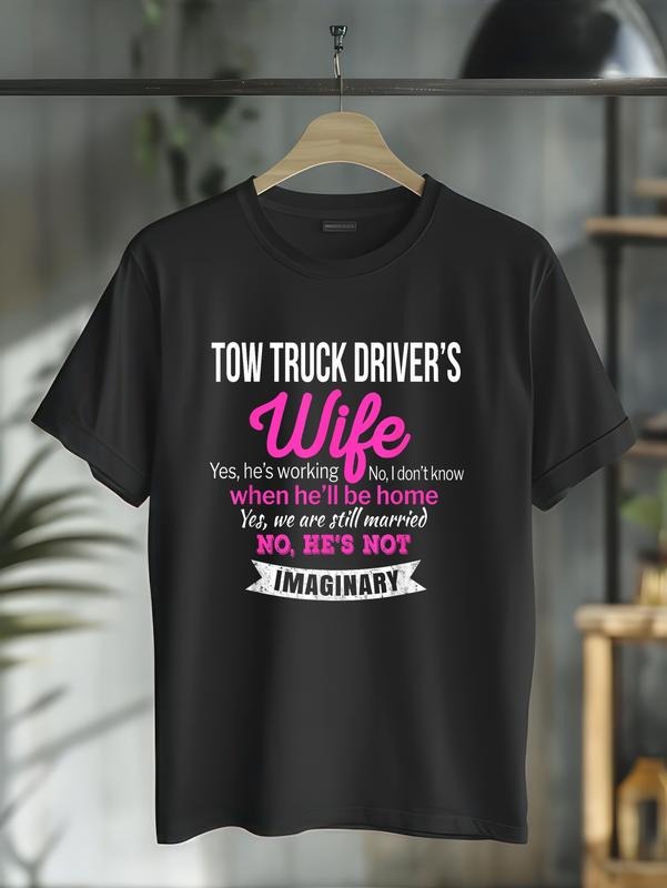 Cotton Tow Truck Driver'S Wife Funny Casual - Adult & Kids T-Shirts, Sweatshirts & Hoodies apparel design preview 1