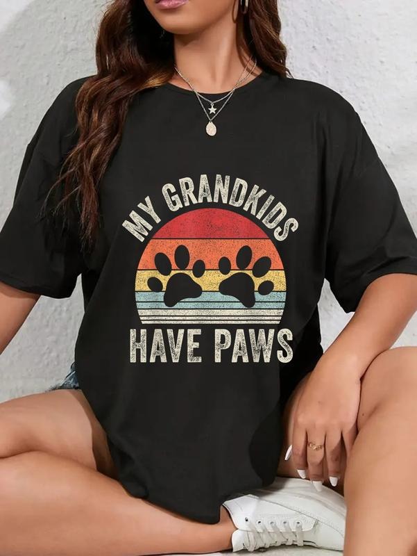 Cotton Vintage Retro My Grandkids Have Paws Dog - Adult & Kids T-Shirts, Sweatshirts & Hoodies apparel design preview 1