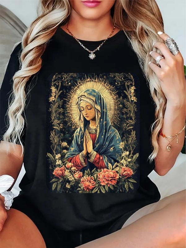 Cotton Vintage Virgin Mary Art Casual - Adult & Kids T-Shirts, Sweatshirts & Hoodies apparel design preview 1