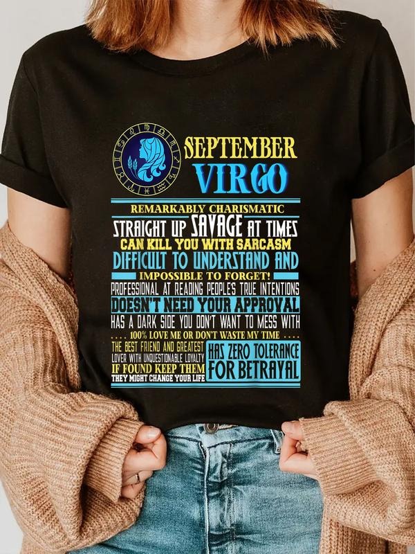 Cotton Virgo Facts Funny September Casual - Adult & Kids T-Shirts, Sweatshirts & Hoodies apparel design preview 1