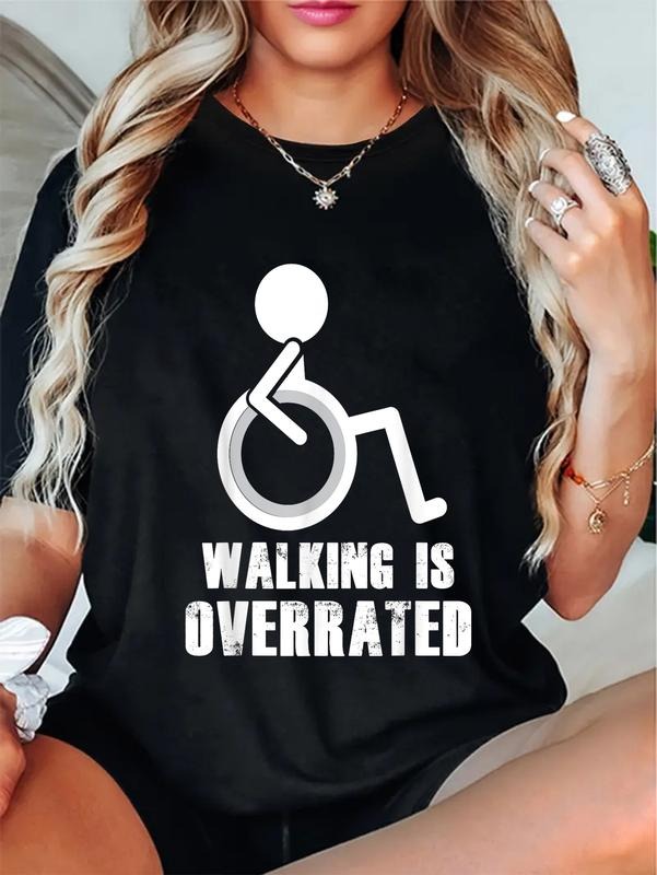 Cotton Walking Is Overrated Funny Wheelchair - Adult & Kids T-Shirts, Sweatshirts & Hoodies apparel design preview 1