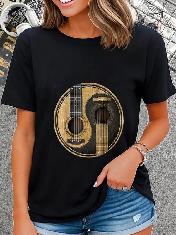 Cotton Ying Yang Guitar Player Casual - Adult & Kids T-Shirts, Sweatshirts & Hoodies apparel design preview 1