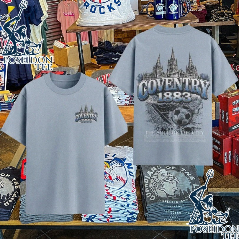 Coventry 1883 Three Spires The Soul Of City - Adult & Kids T-Shirts, Sweatshirts & Hoodies apparel design preview 1