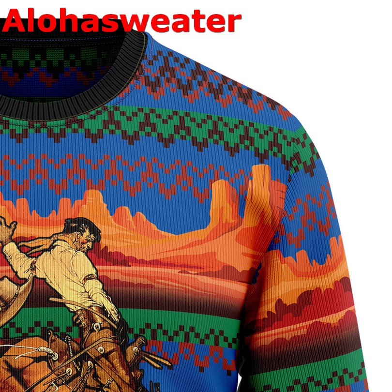 Cowboy desert Christmas Sweater - Holiday Gift product image 3