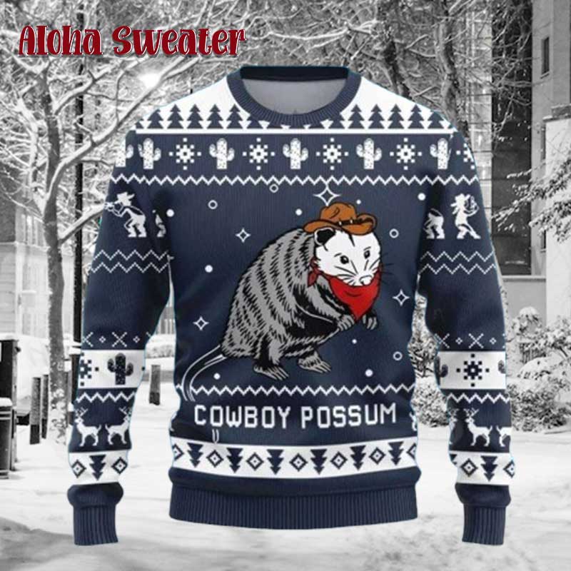 Boots Hat Longhorn Rope Cowboy Ugly Christmas Sweater - Holiday Gift product image 2