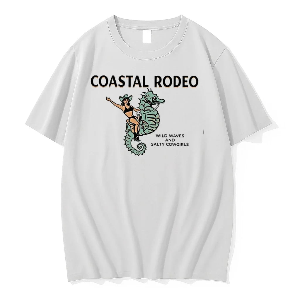 Cowgirt Coastal Rodeo Wild Waves And Salty Cowgirls 0 - Adult & Kids T-Shirts, Sweatshirts & Hoodies apparel design preview 1