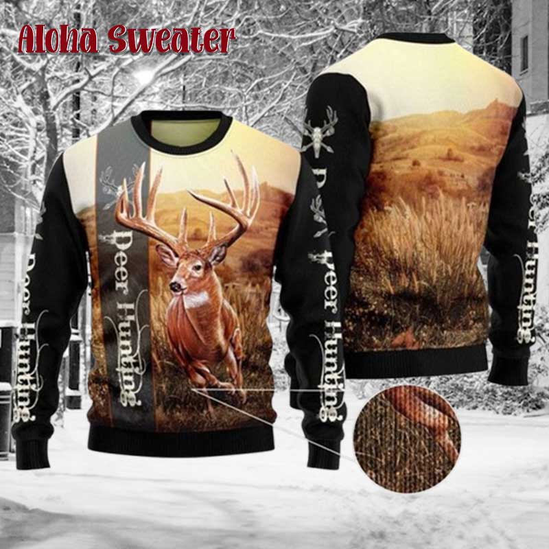 Santa Merry Huntmas Hunting Ugly Christmas Sweater - Holiday Gift product image 4