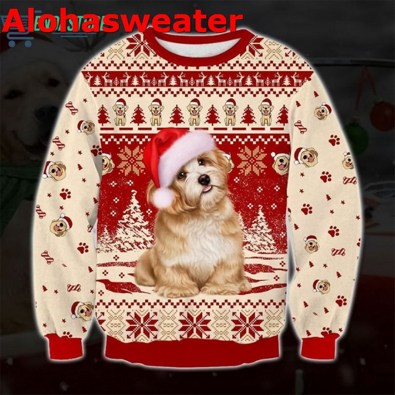 Cute Golden Retriever Christmas Sweater - Holiday Gift product image