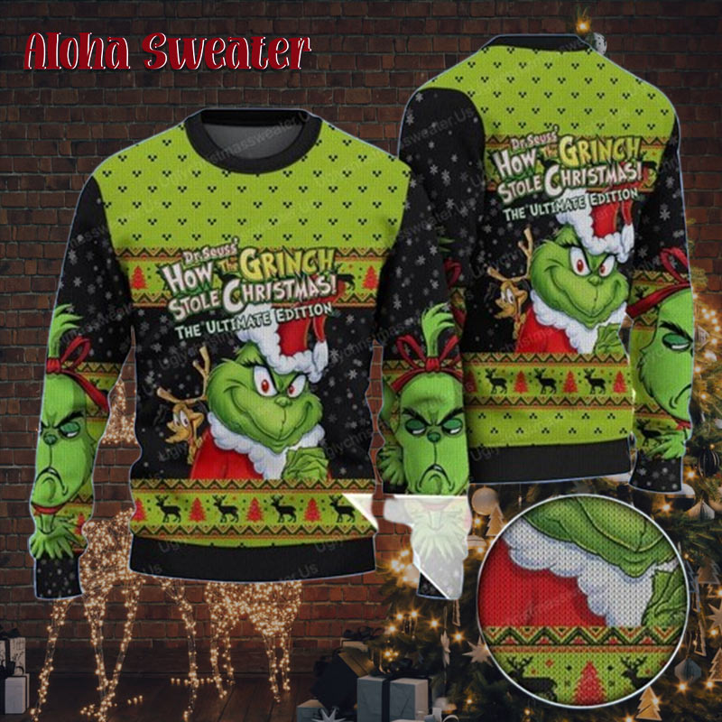 All I Want Is Silence Grinch Maria Carrey Ugly Christmas Sweater - Holiday Gift product image 2