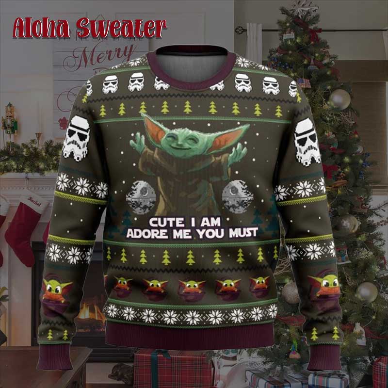 Anime Archives Baby Yoda Ugly Christmas Sweater - Holiday Gift product image 4