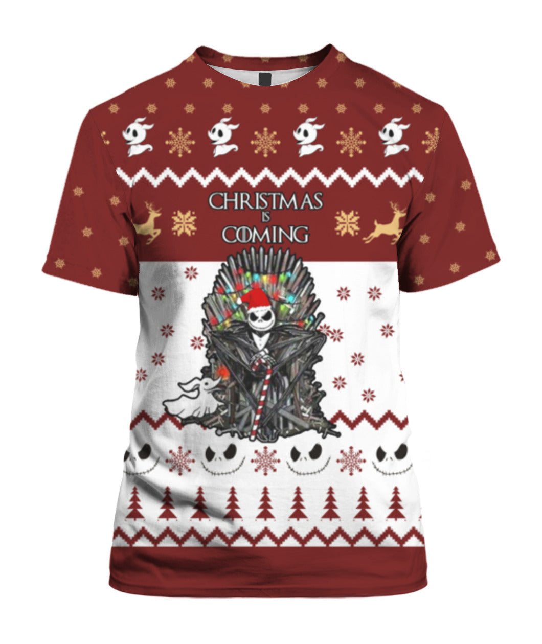 Jack Skellington Christmas is coming 3D Christmas Sweater - Holiday Gift product image 3