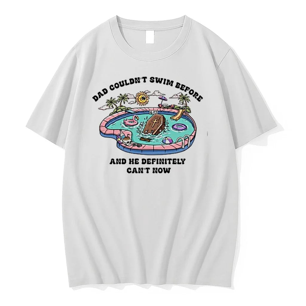 Dad Couldnt Swim Before And He Definitely Cant Now 0 - Adult & Kids T-Shirts, Sweatshirts & Hoodies apparel design preview 1