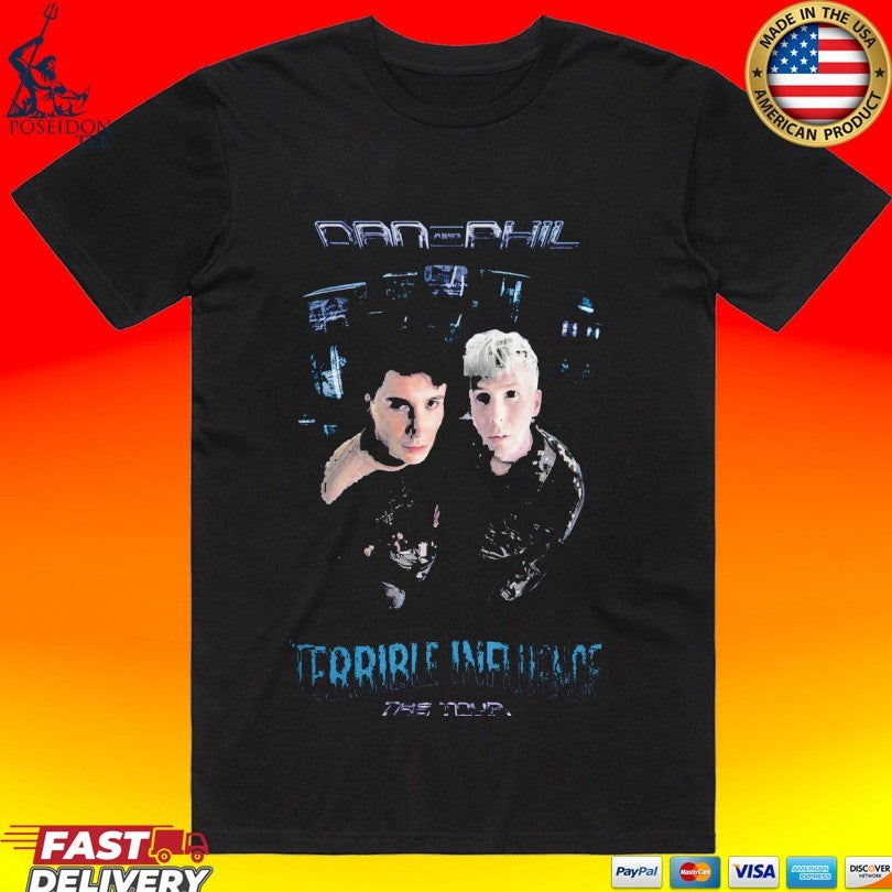 Dan And Phil Terrible Influence The Tour Signed - Adult & Kids T-Shirts, Sweatshirts & Hoodies apparel design preview 1