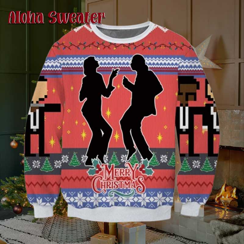 Fucker Say What Pulp Fiction Ugly Christmas Sweater - Holiday Gift product image 5