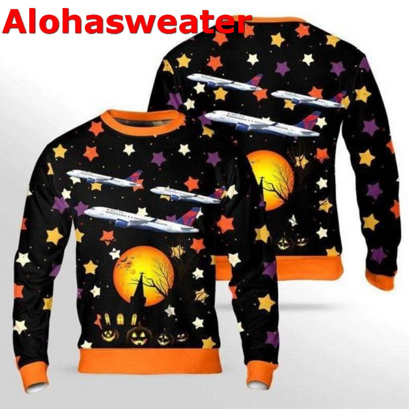 Delta Air Lines Airbus A220-300 Halloween 3D 3D Sweater - Gift Idea product image 2