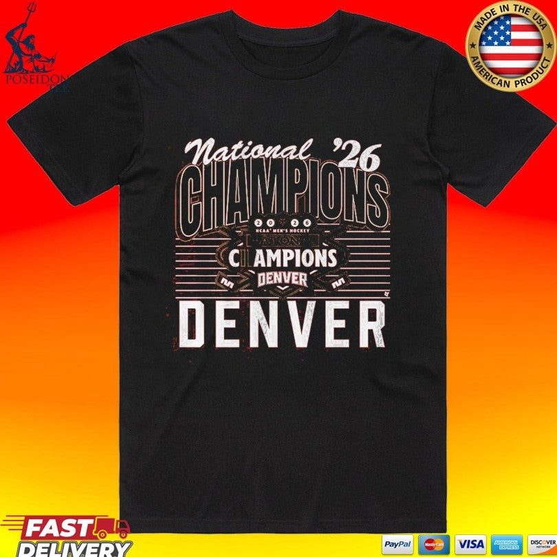 Denver Men's Hockey 2026 National Champions - Adult & Kids T-Shirts, Sweatshirts & Hoodies apparel design preview 1