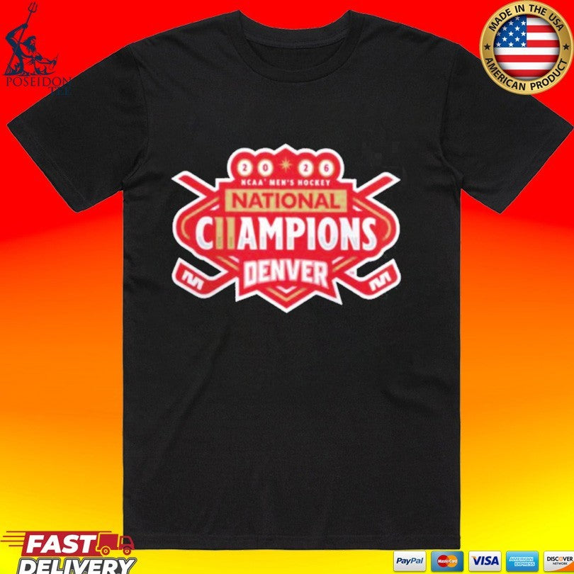 Denver Pioneers 2026 NCAA Frozen Four Men's Ice - Adult & Kids T-Shirts, Sweatshirts & Hoodies apparel design preview 1