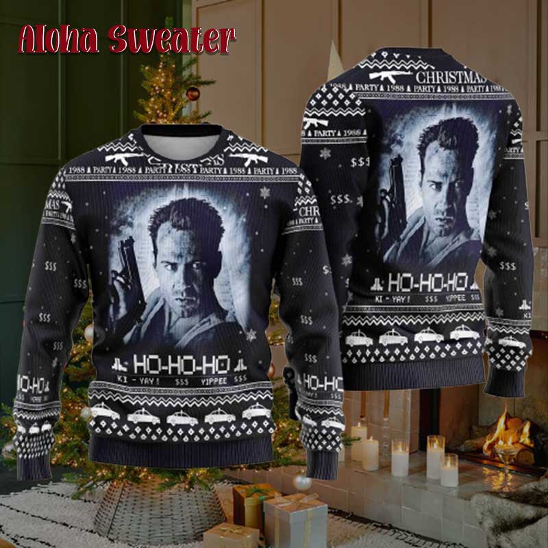 Die Hard Nakatomi Plaza Building Ugly Christmas Sweater - Gift Idea product image 3