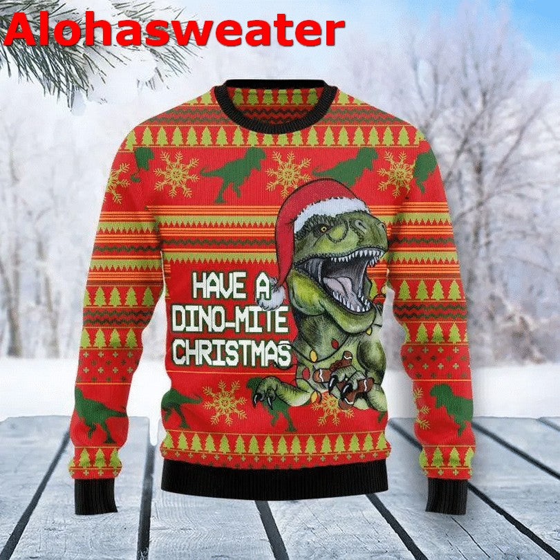Dinosaur Mamasaurus Ugly Christmas Sweater - Holiday Gift product image 2
