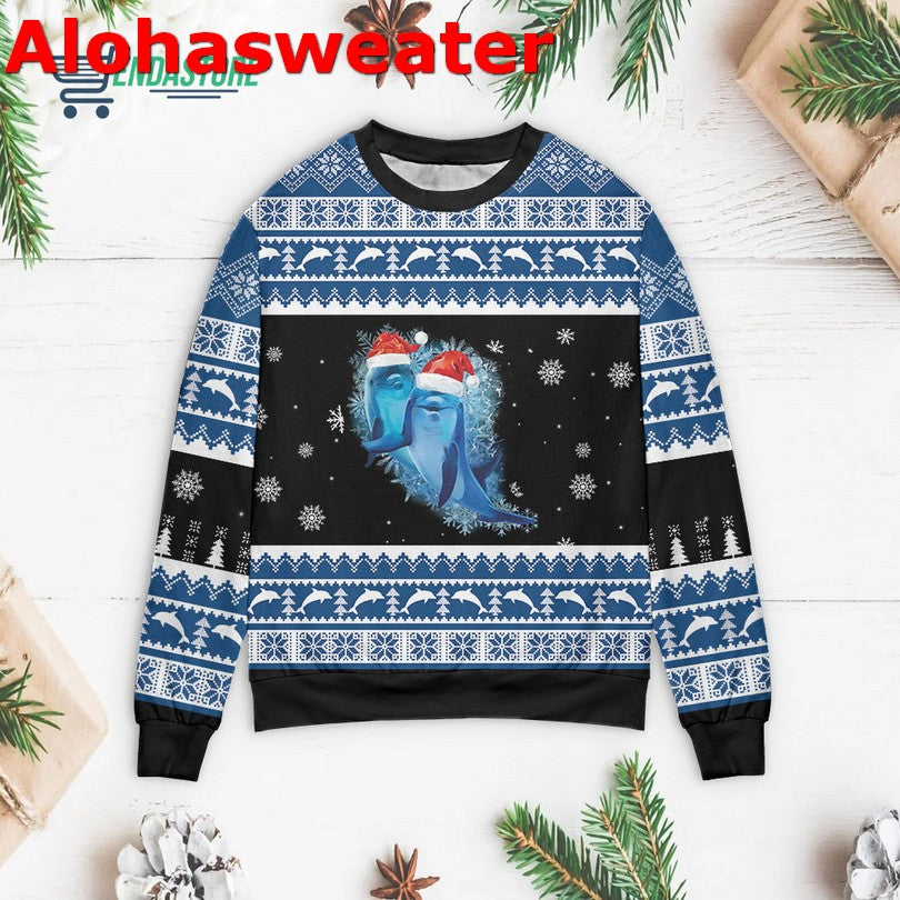 Dolphin Snowflake Christmas Sweater - Holiday Gift product image 3