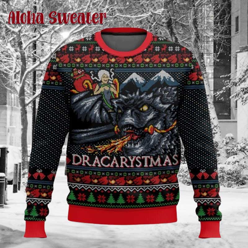 Dracarystmas Game Of Thrones Ugly Christmas Sweater - Holiday Gift product image