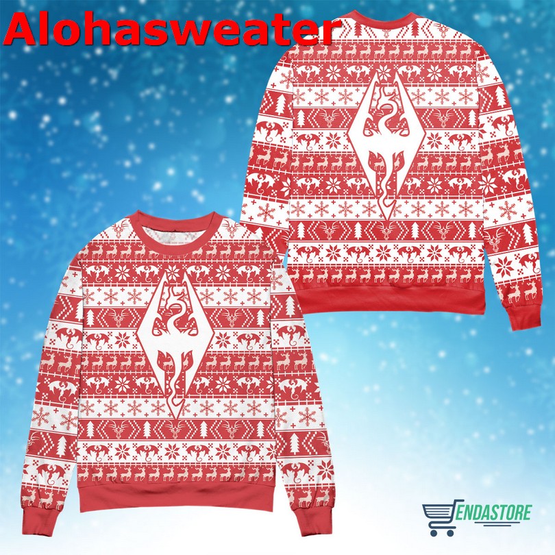 Dragon Skyrim Christmas Sweater - Holiday Gift product image 3