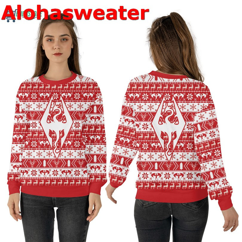 Dragon Skyrim Christmas Sweater - Holiday Gift product image 4