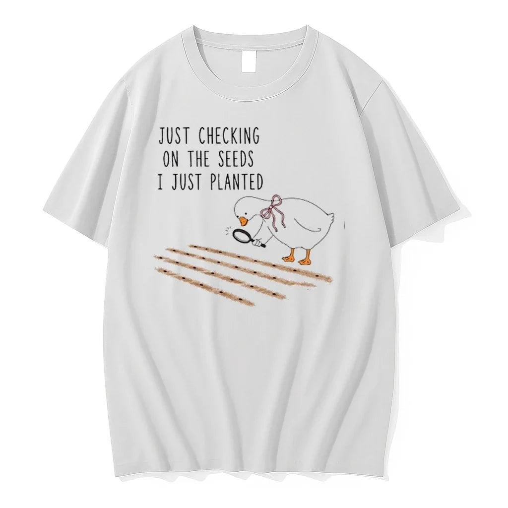 Duck Just Checking On The Seeds I Planted 0 Sweater - Adult & Kids T-Shirts, Sweatshirts & Hoodies apparel design preview 1