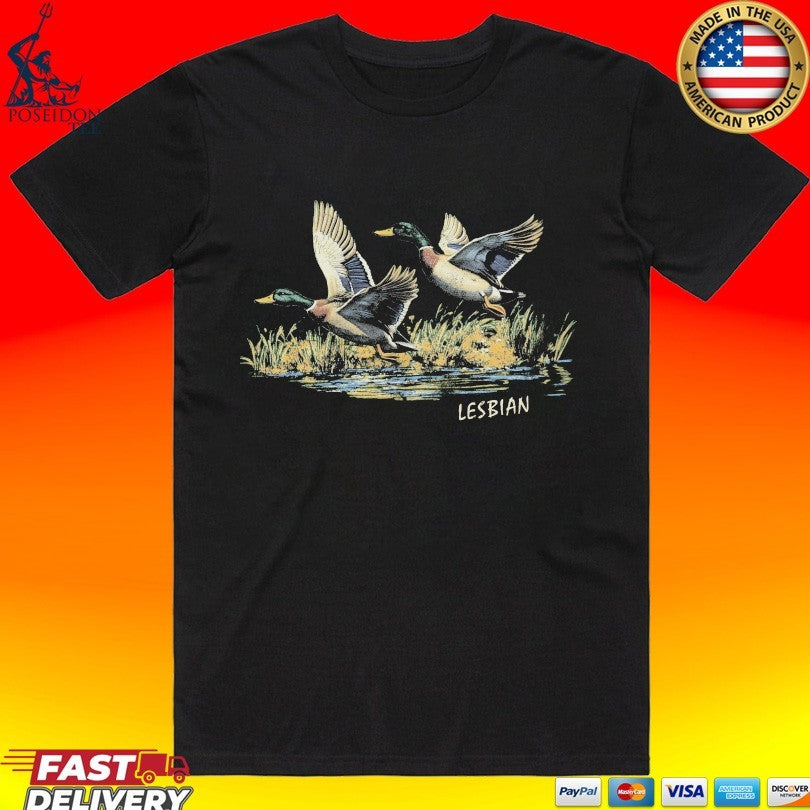 Ducks In Flight Lesbian - Adult & Kids T-Shirts, Sweatshirts & Hoodies apparel design preview 1