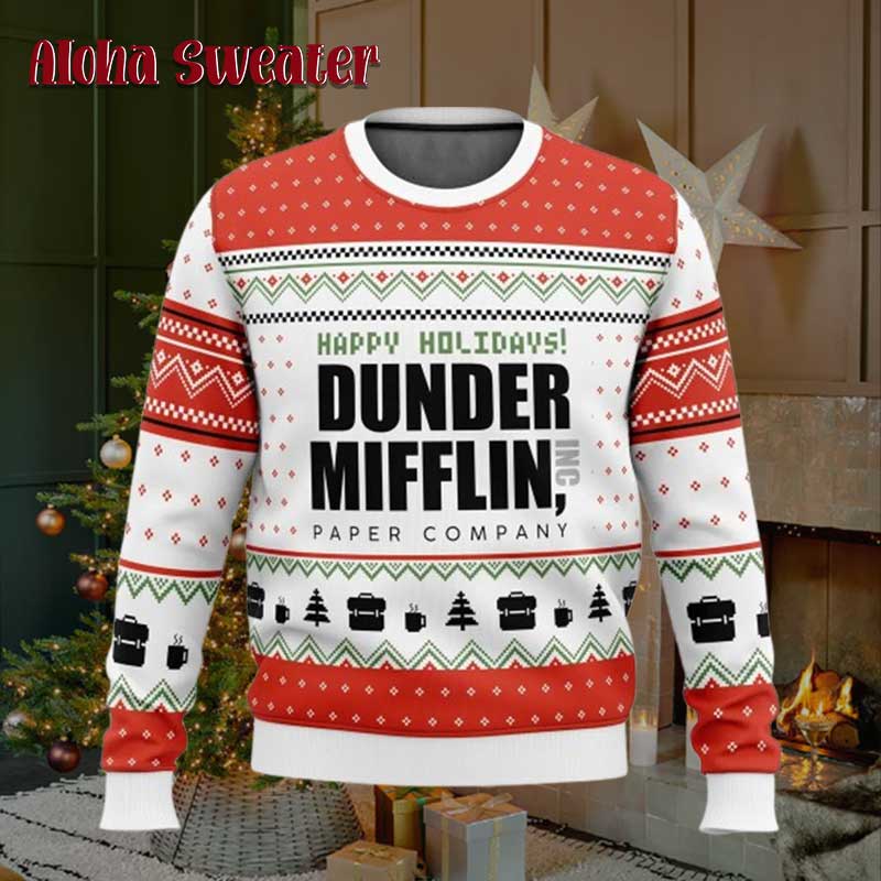 Dunder Mifflin The Office Elf Ugly Christmas Sweater - Holiday Gift product image 2