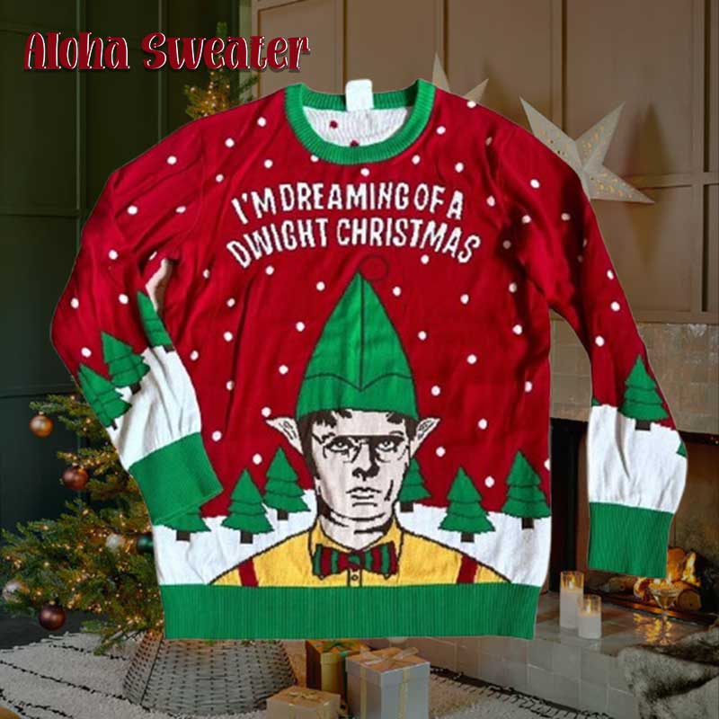 Dwight The Elf The Office Ugly Christmas Sweater - Holiday Gift product image