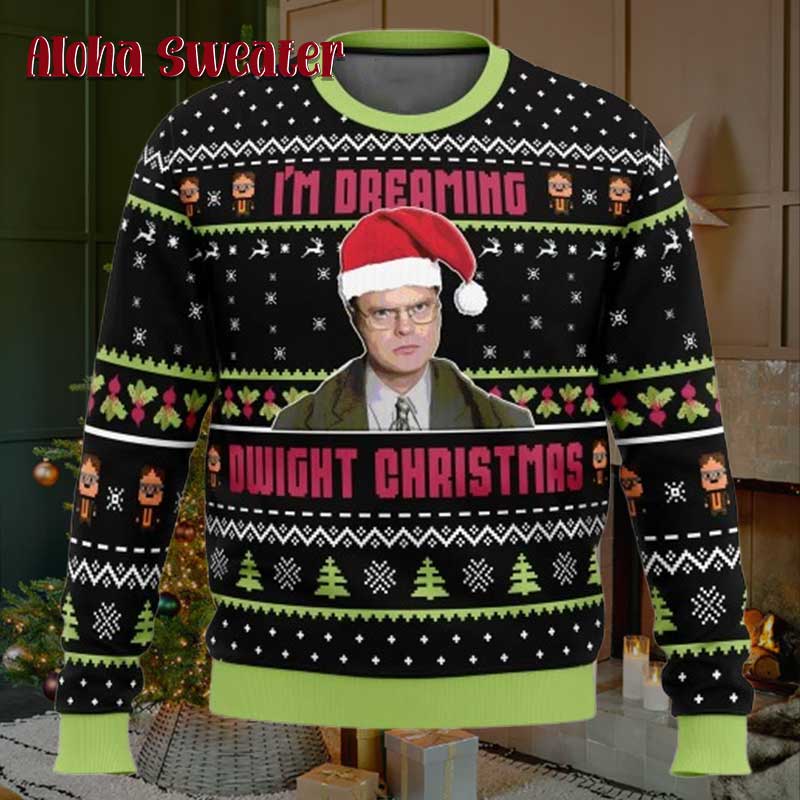Dwight The Elf The Office Ugly Christmas Sweater - Holiday Gift product image 2