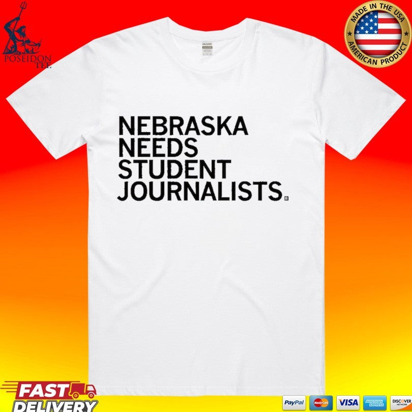 Nebraska Needs Student Journalists Grey - Adult & Kids T-Shirts, Sweatshirts & Hoodies apparel design preview 1