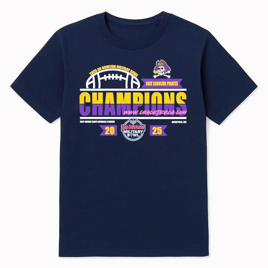 East Carolina Pirates 2025 Go Bowling Military Bowl - Adult & Kids T-Shirts, Sweatshirts & Hoodies apparel design preview 1