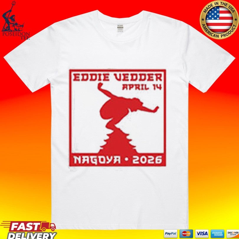 Eddie Vedder 14 2026 Show Merch Nagoya Japan - Adult & Kids T-Shirts, Sweatshirts & Hoodies apparel design preview 1