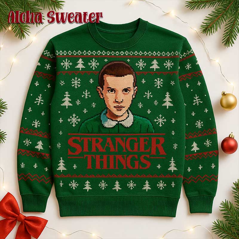 Dustin From Stranger Things Ugly Christmas Sweater - Holiday Gift product image 5
