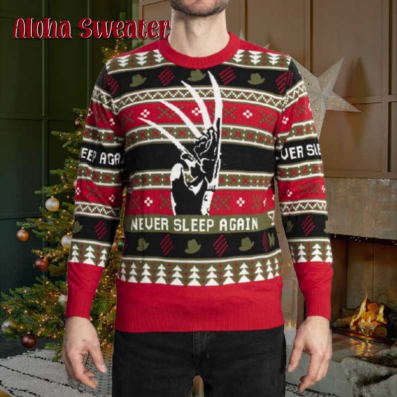 Elm Street Freddy Krueger Friend Ugly Christmas Sweater - Holiday Gift product image