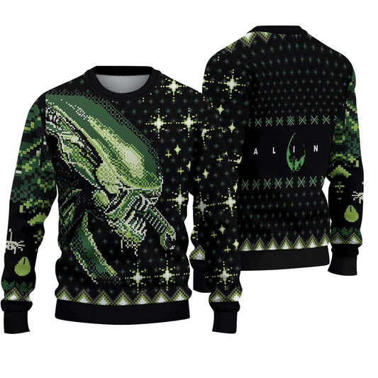 Xenomorph Alien 3D Ugly Christmas Sweater - Holiday Gift product image