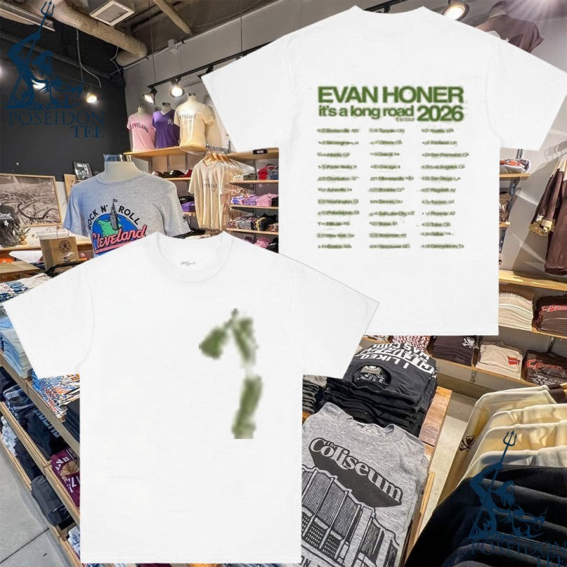Evan Honer Long Road Spring 2026 Tour - Adult & Kids T-Shirts, Sweatshirts & Hoodies apparel design preview 1