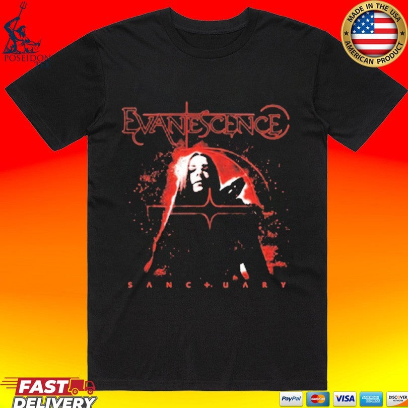 Evanescence Hi Contrast Red Sanctuary - Adult & Kids T-Shirts, Sweatshirts & Hoodies apparel design preview 1