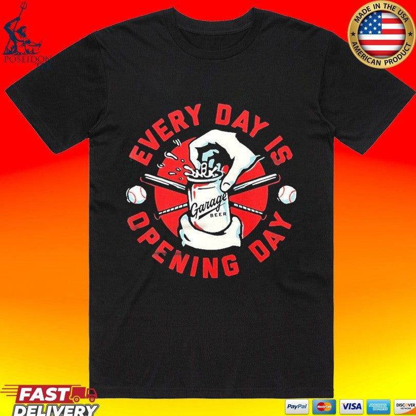 Every Day Is Opening Garage Beer - Adult & Kids T-Shirts, Sweatshirts & Hoodies apparel design preview 1