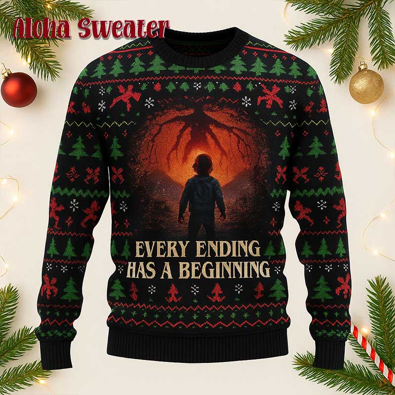 Strong Man Eddie Munson Stranger Things Ugly Christmas Sweater - Holiday Gift product image 5