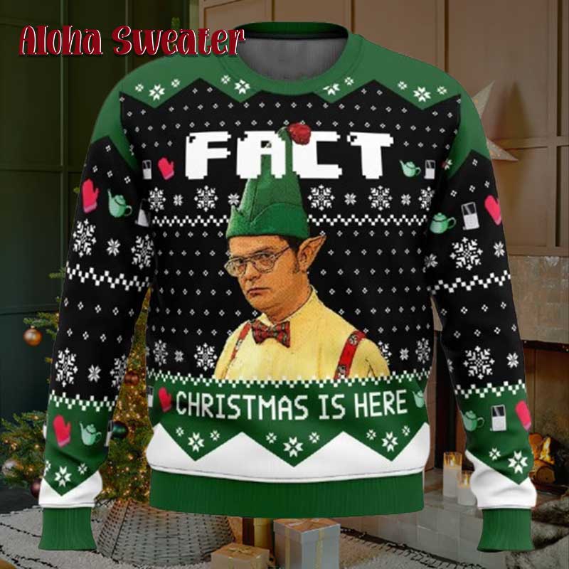 False The Office Dwight Schrute Ugly Christmas Sweater - Holiday Gift product image 3