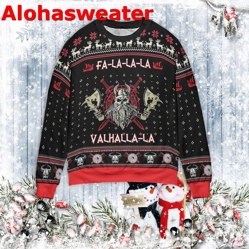 Falalala valhallala viking Christmas Sweater - Holiday Gift product image