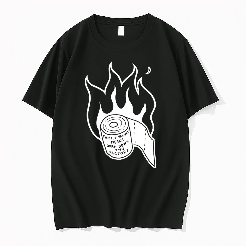 Family Values Means Burn Down Factory Fire 0 Sweater - Adult & Kids T-Shirts, Sweatshirts & Hoodies apparel design preview 1