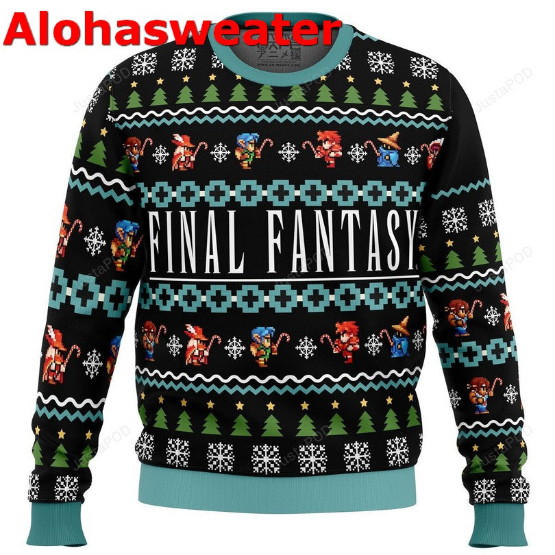 Final Fantasy Classic 8bit Ugly Christmas Sweater - Holiday Gift product image 3