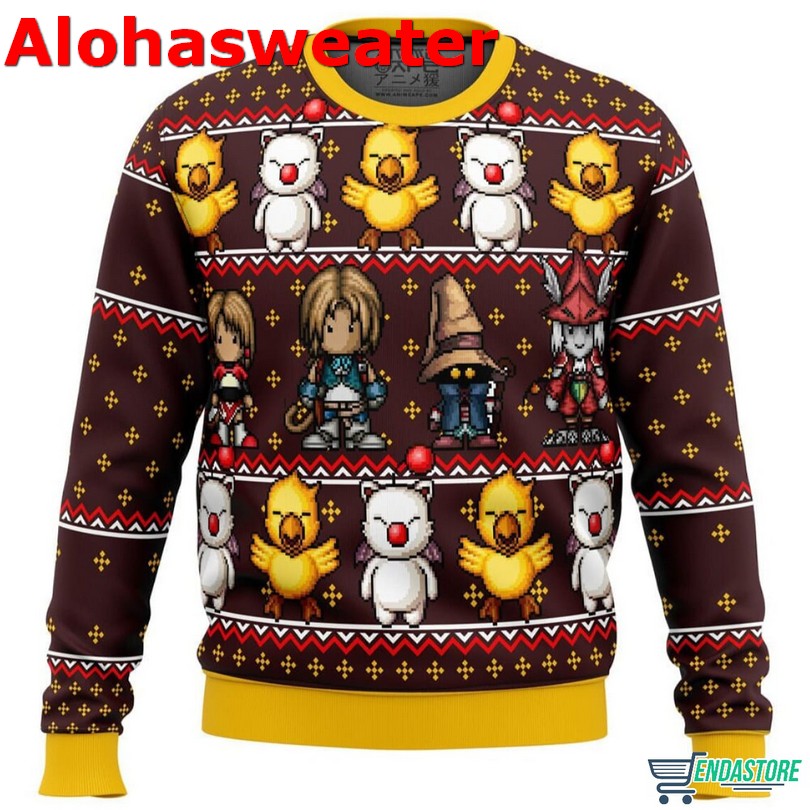 Final Fantasy Classic 8bit Ugly Christmas Sweater - Holiday Gift product image