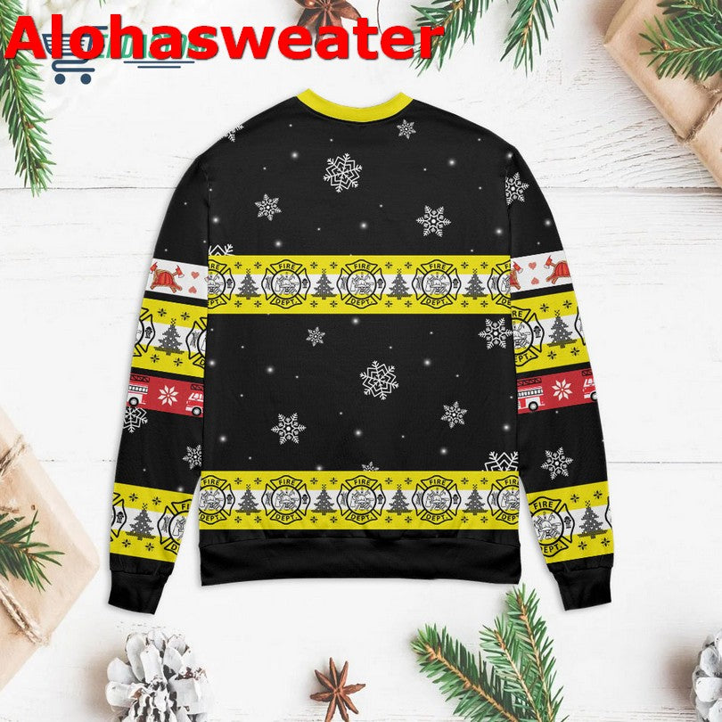 Firefighter made a Christmas tree Christmas Sweater - Holiday Gift product image 2