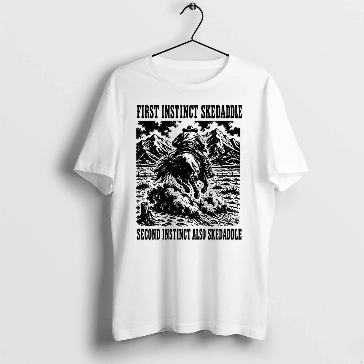 First Instinct Skadaddle Second Also Skedaddle 0 - Adult & Kids T-Shirts, Sweatshirts & Hoodies apparel design preview 1