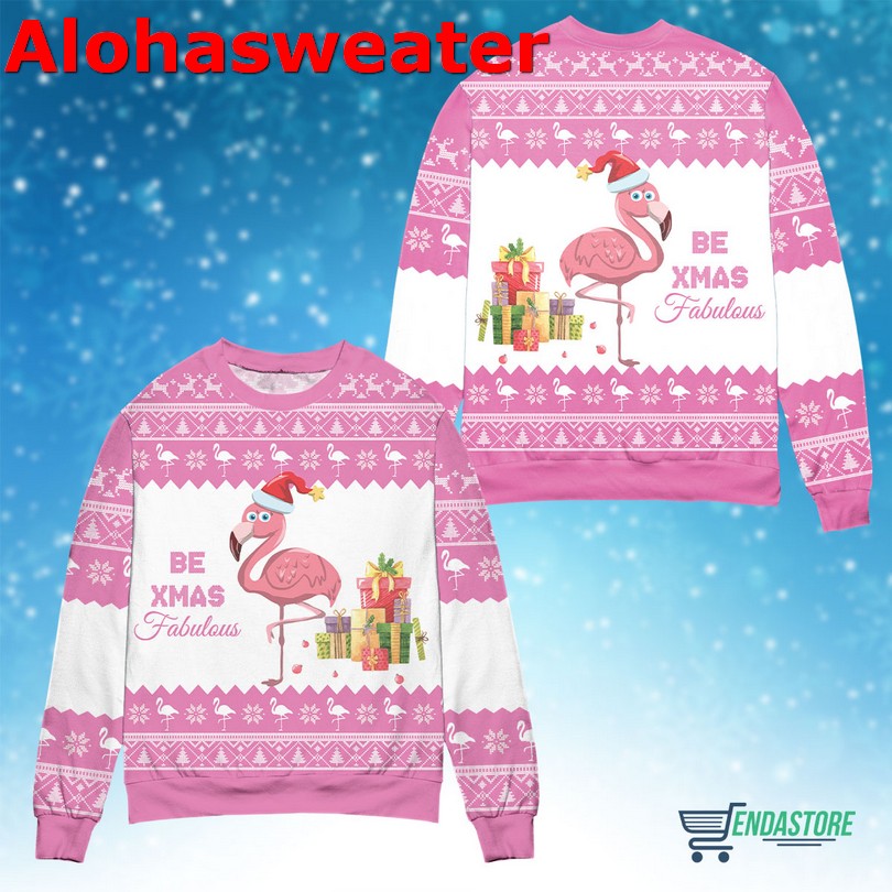 Flamingo be xmas fabulous Christmas Sweater - Holiday Gift product image 2